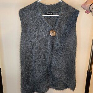 Marble Fuzzy Vest in Gray